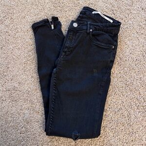 ZARA Slim Fit Distressed Skinny Jeans | Black